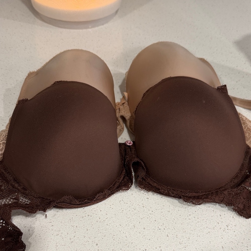 Elegant Brown Lace Women's Bra